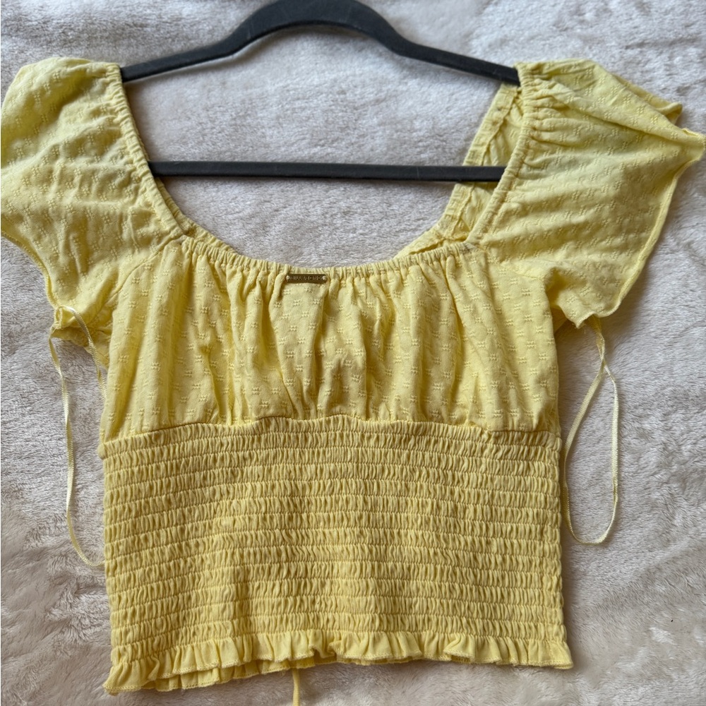 Billabong Light Yellow Textured Top